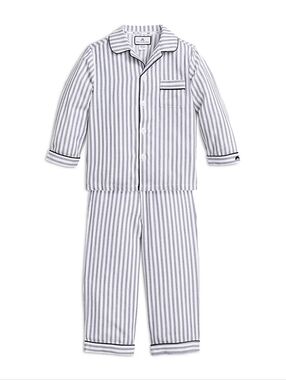 Petite Plum Navy French Ticking Pajama Set